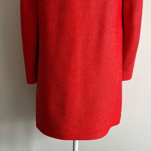 LIKE NEW Tory Burch Bright Orange 3/4 Coat - Picture 9 of 12